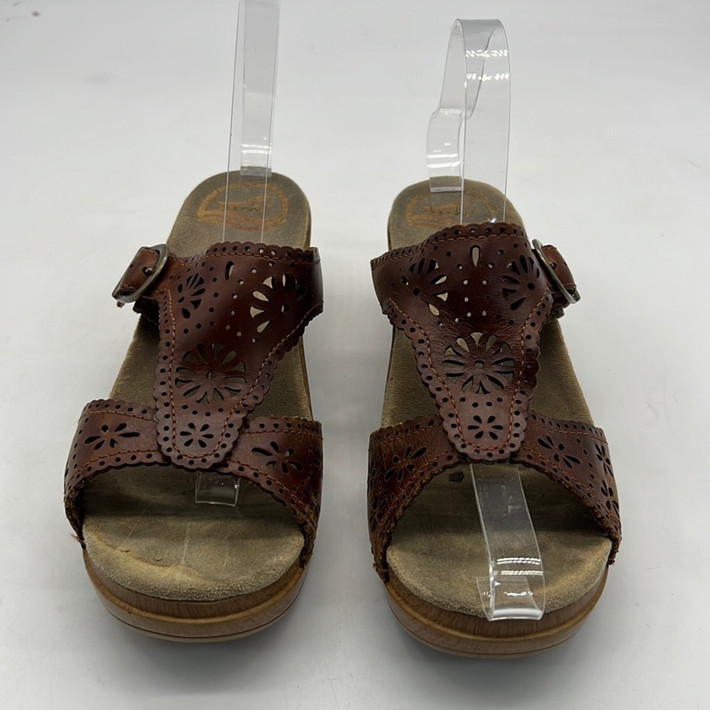 Dansko Brown Leather Slip on Sandals size EU 37
